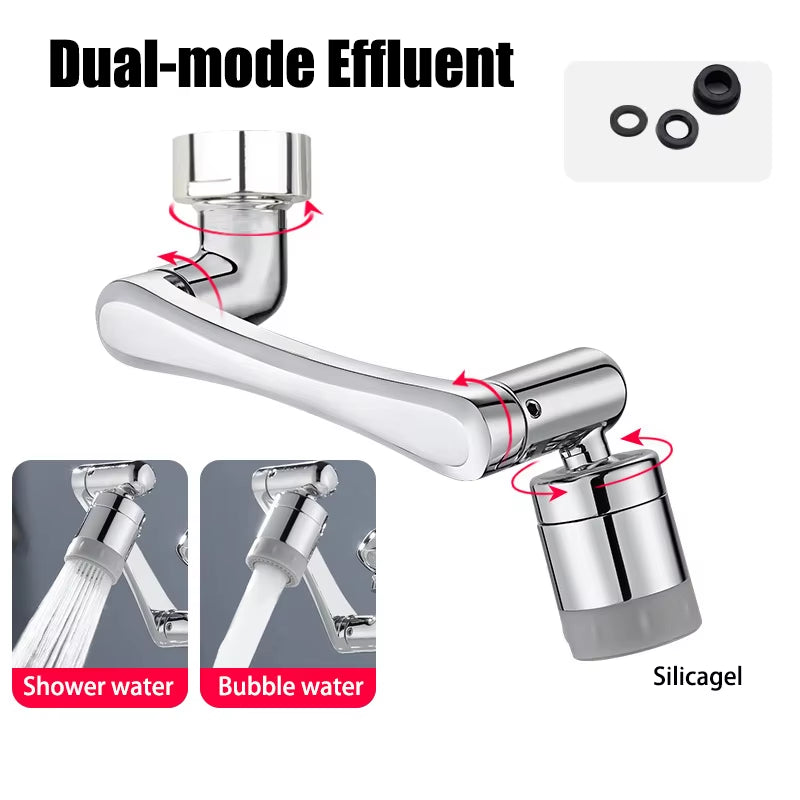 1080° Universal Rotation Faucet Extender Kitchen Robot Arm Extension Faucets Mixer Aerator Head Bubbler Water Tap Nozzle