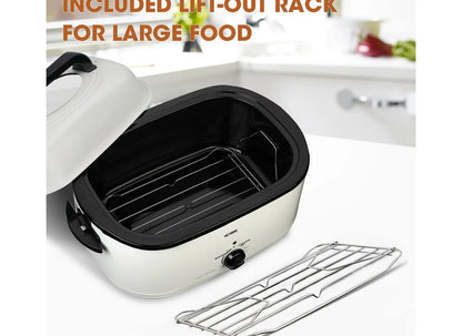 1450W 26Qt Stainless Steel Electric Roaster Oven