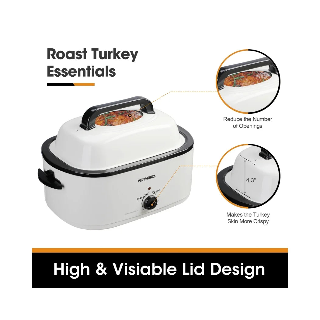 1450W 26Qt Stainless Steel Electric Roaster Oven