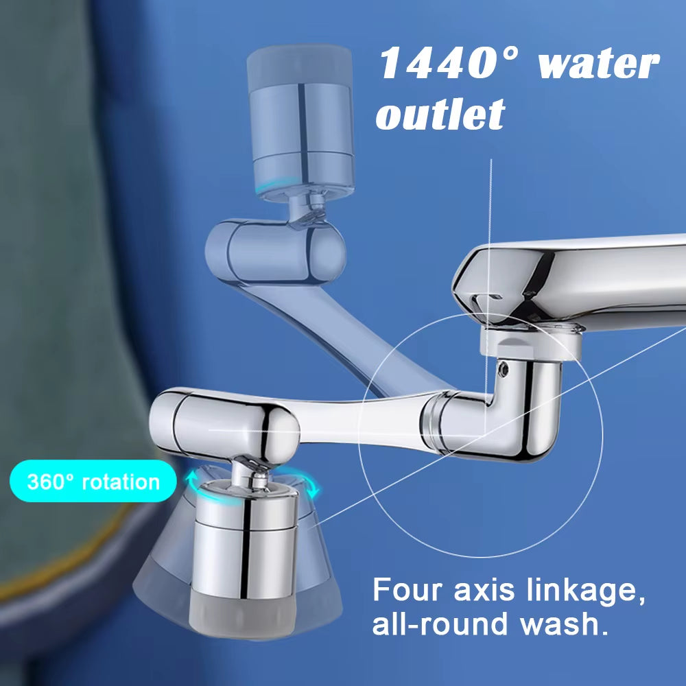 1080° Universal Rotation Faucet Extender Kitchen Robot Arm Extension Faucets Mixer Aerator Head Bubbler Water Tap Nozzle