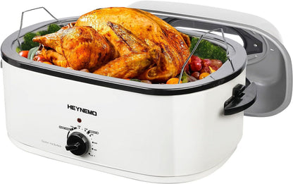 1450W 26Qt Stainless Steel Electric Roaster Oven