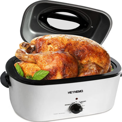 1450W 26Qt Stainless Steel Electric Roaster Oven